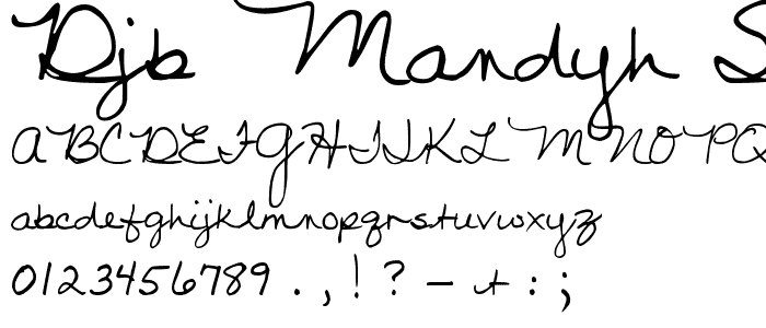 DJB MANDYH script font